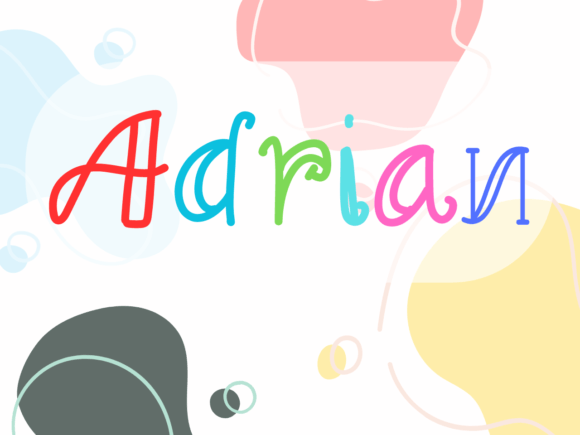 Adrian: A Childish Handwritten Font for Friendly Editorial Design