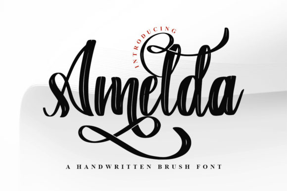 Amelda: A Brushed Script Handwritten Font for Makers