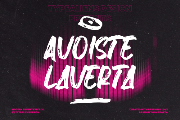 Avoiste Laverta: A Brushed Display Font for Handmade Labels, Invitations, and Crafty Designs