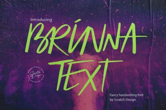 Brinna Text: A Script Handwritten Font That Elevates Small Business Branding
