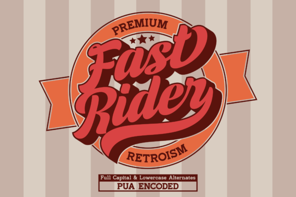 Fast Rider: A Retro Brushed Script Font for Makers