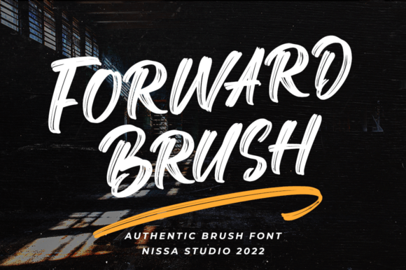 Forward Brush: A Bold Display Font for Handmade Branding and Product Design