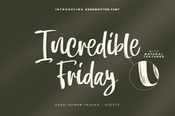 Incredible Friday: A Relaxed Script Handwritten Font