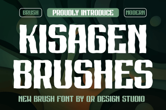 Kisagen Brushes: A Bold Display Font for Dynamic Branding Projects