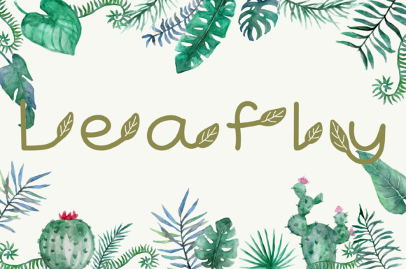Leafly Minimal Style Font: Whimsical Handwritten Typography for Digital Design