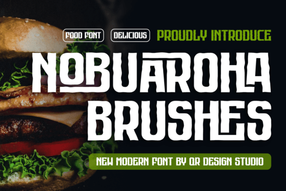 Nobuaroha Brushes: A Bold Display Font for Editorial Branding