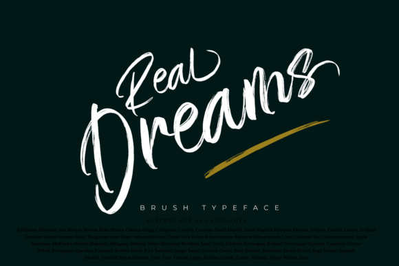 Real Dreams: A Stylish Brushed Handwritten Font for Crafters and Makers