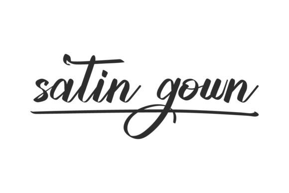 Satin Gown Font: Elegant Calligraphy for Trendy Brand Designs