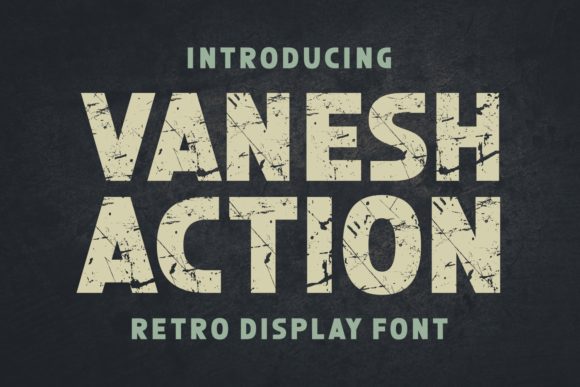 Vanesh Action: A Retro Display Font for Business Branding