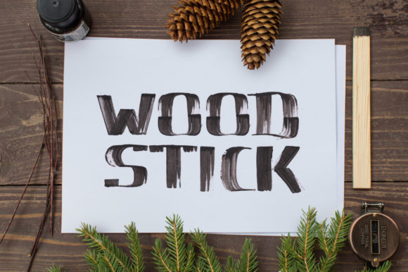 Wood Stick: A Bold Display Font for Branding